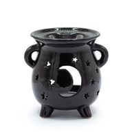 Kotlíková Aroma Lampa - Mesiac a Hviezdy - Čierna