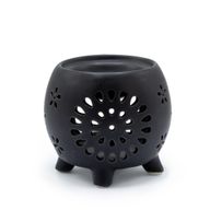 Aroma Lampa Nádoba na Nožickách - Kvetiny - Matná Čierna