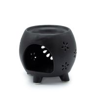 Aroma Lampa Nádoba na Nožickách - Kvetiny - Matná Čierna