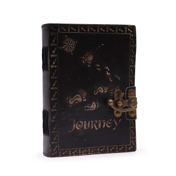 Kožený Zápisník – Obyčajný Papier - Journey (12.5cmX17.5cm) - Tmavohnedý