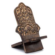 Drevené Vyrezávané Stojany na Telefón - Hamsa 20x9,5cm