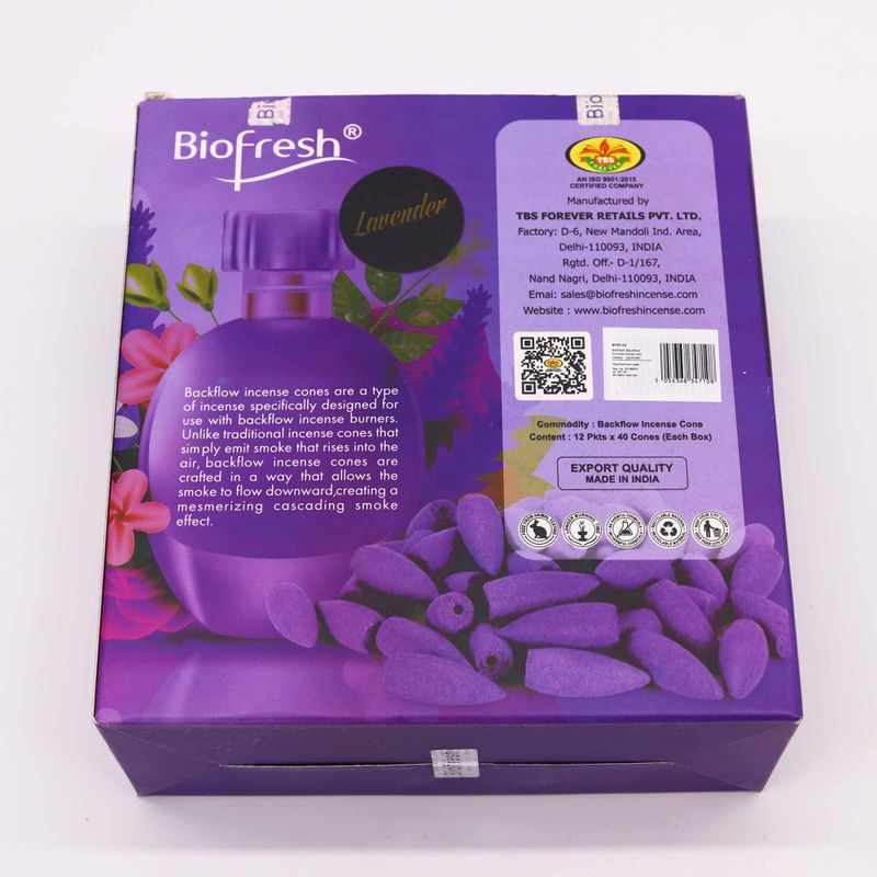 Biofresh Vonné Kužele Tečúci Dym (40 kusov) - Levanduľa
