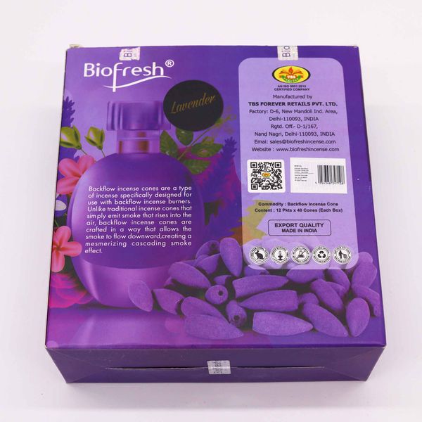 Biofresh Vonné Kužele Tečúci Dym (40 kusov) - Levanduľa