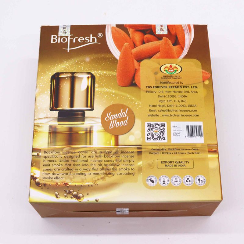 Biofresh Vonné Kužele Tečúci Dym (40 kusov) - Santalové Drevo