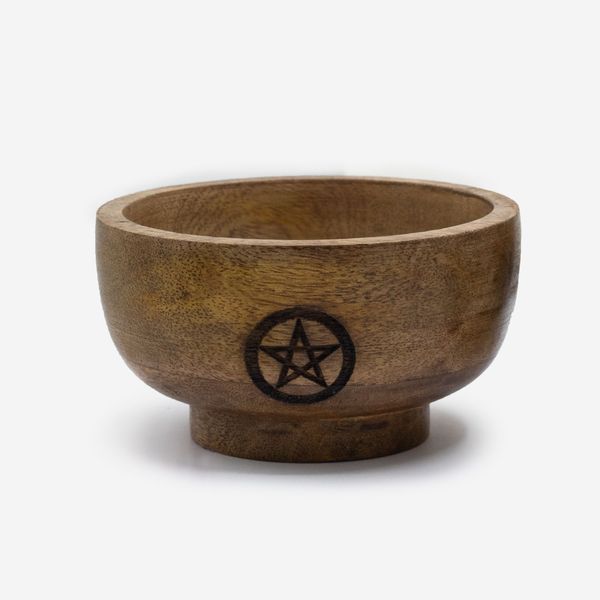 Malá Rituálna Miska na Vonné Tyčinky a Kužele 11x5.5 cm - (Pentagon rôzne symboly)