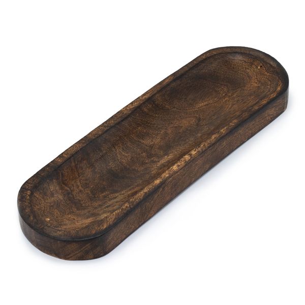 Veľký Stojan na Vonné Tyčinky 30x10cm - Klasické Mangové Drevo