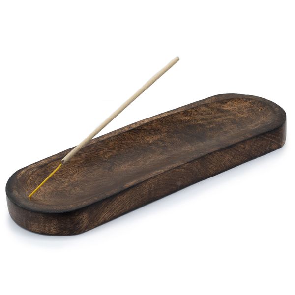 Veľký Stojan na Vonné Tyčinky 30x10cm - Klasické Mangové Drevo