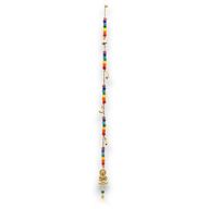Indická  Zvonkohra - Mosadzný Budha s Čakrovými Korálkami Zvonček - 53 cm