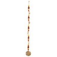 Indická Zvonkohra - Mosadzný Kvet Života s Korálkovým Zvončekom Rudraksha - 6 x 63 cm