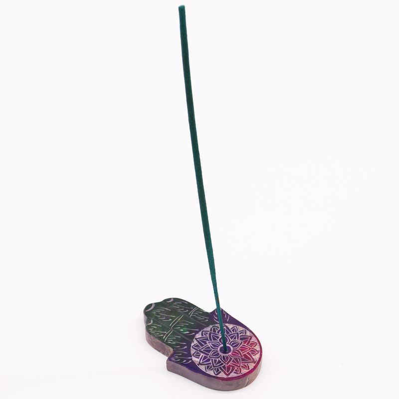 Stojan na Vonné Tyčinky Hamsa 9x6cm - Lotosový Kvet