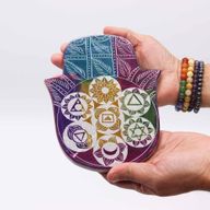 Veľký Stojan na Vonné Tyčinky Hamsa 18x15x1.2cm - 7 Čakier