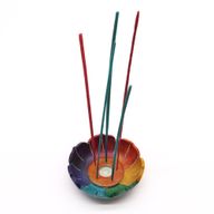 Stojan na Vonné Tyčinky Lotosový Kvet 10x3cm - Čakra Farby