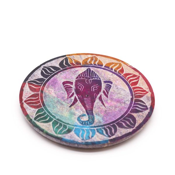 Stojan na Vonné Tyčinky Disk 10cm - Ganesha