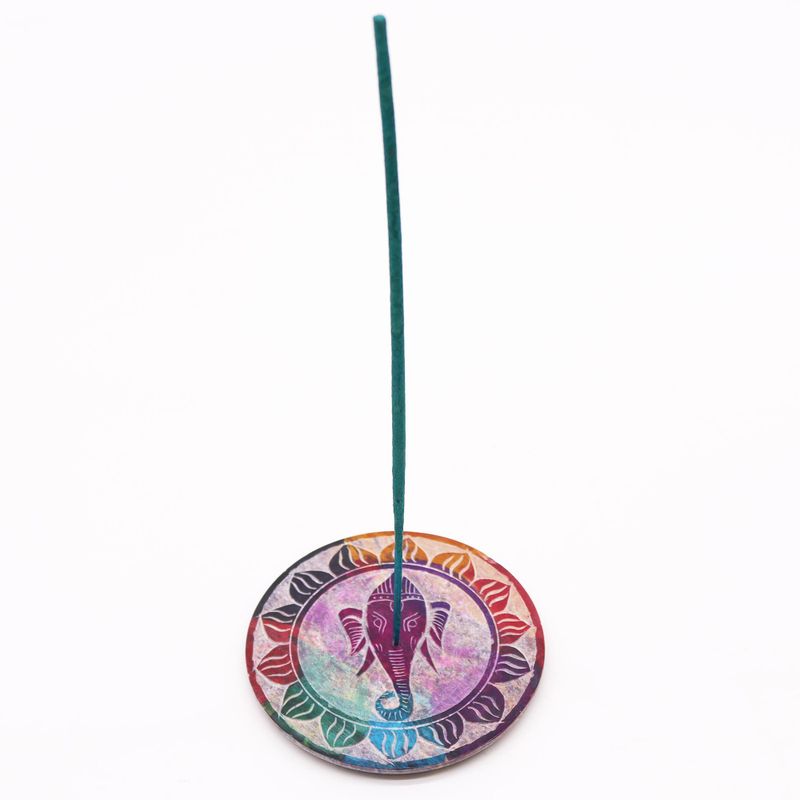 Stojan na Vonné Tyčinky Disk 10cm - Ganesha
