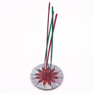 Stojan na Vonné Tyčinky Disk 10cm -  Kvetinový (stojan na 5 tyčiniek)