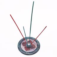 Stojan na Vonné Tyčinky Disk 12cm - Štyri Okvetné Lístky (stojan na vonné tyčinky a kužele)