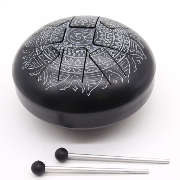 Veľký Happy Bubon Óm Mandala Gravírovaný- 22x15cm