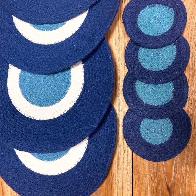 Sada Jutového  Prestierania Evil Eye (4 ks)