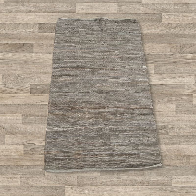 Malý Indický Ručne Tkaný Bavlnený Koberec - 50 x 90 cm - Antracit