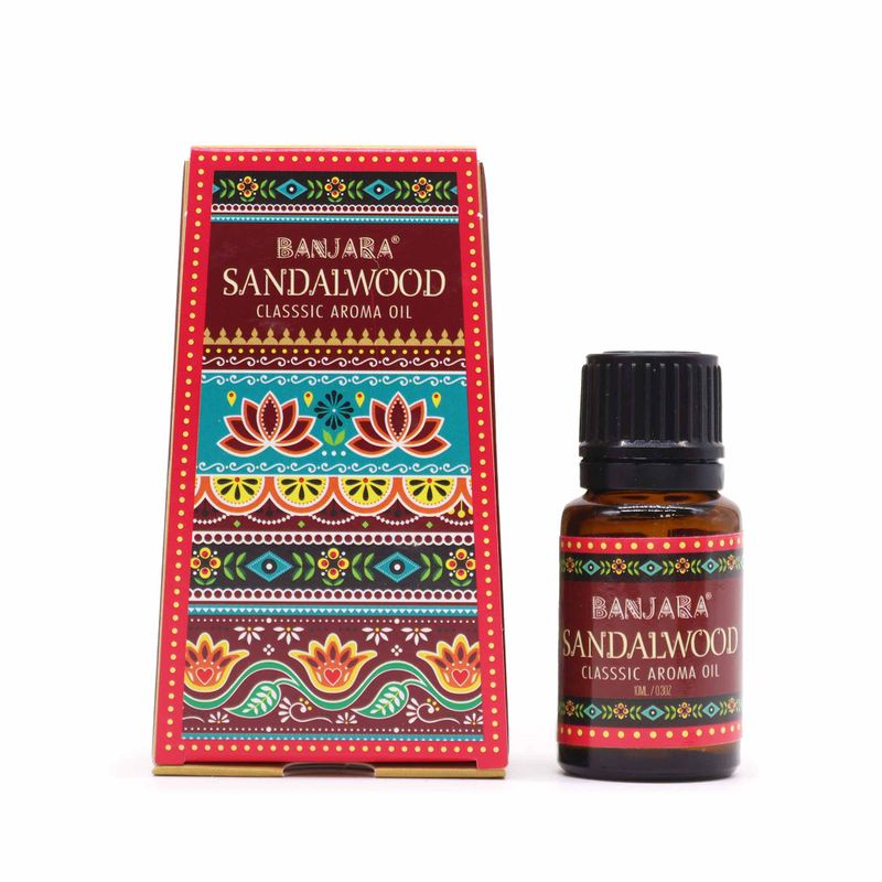 Banjara Indický Vonný Olej 10ml - Santalové Drevo