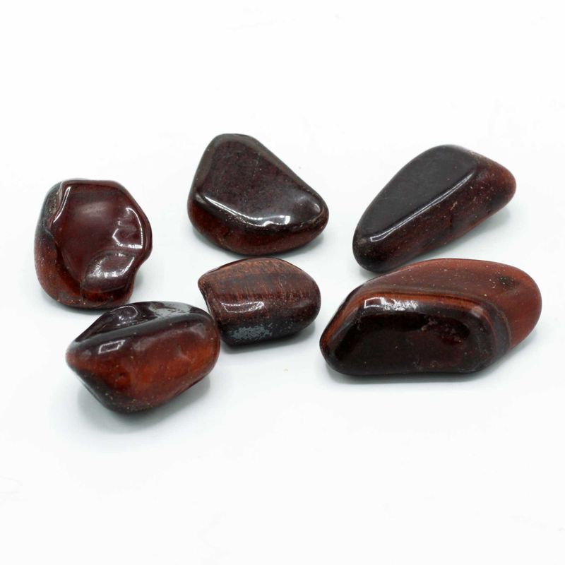 Veľké Africké Kamene - Tigrie Oko – Červený – Veľkosť 8 – 30 mm (KG)