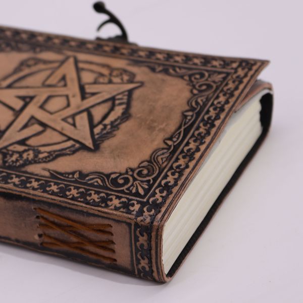 Pentagram - Ezoterický Zápisník – Antická Sivá – 200 strán – 17,5x12,5x3cm