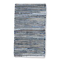 Stredný Koberec z Juty a Recyklovanej Bavlny - 90 x 150 cm - Modrý
