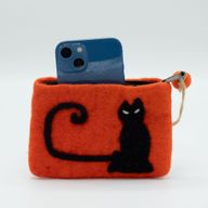 Vrecúško na Zips z Prírodnej Plsti (rôzne) - Mačka