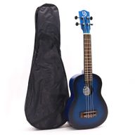Ručne Vyrábané Ukulele - Modrá Povrchová Úprava s Tieňovaním (4 struny)