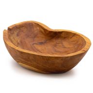 Miska na Ovocie z Teakového Dreva v Prírodnom Tvare - 31x22x8cm