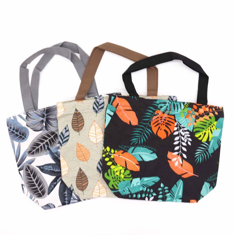 Tropická Praktická Taška Quick Shop Bag – (3x rôzne vzory) – 32x23x10cm
