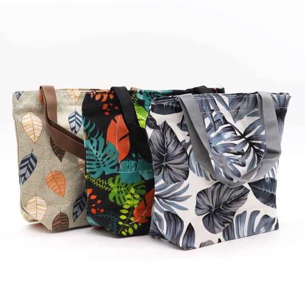 Tropická Praktická Taška Quick Shop Bag – (3x rôzne vzory) – 32x23x10cm