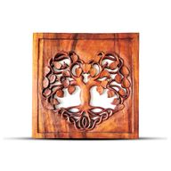 Štvorcový Dekoratívny Drevený Panel Strom Života 30x30cm