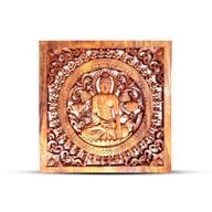Štvorcový Dekoračný Drevený Panel Budha 40x40cm