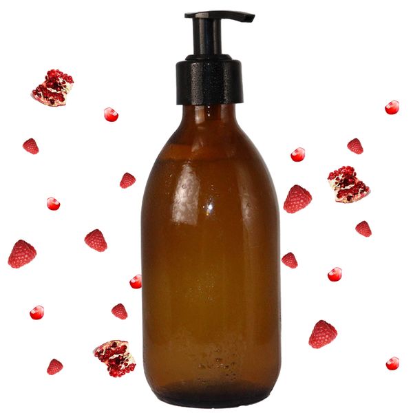 Sprchový Gél na Ruky a Telo - Malina a Granátové Jablko 300ml - Bez Etikety