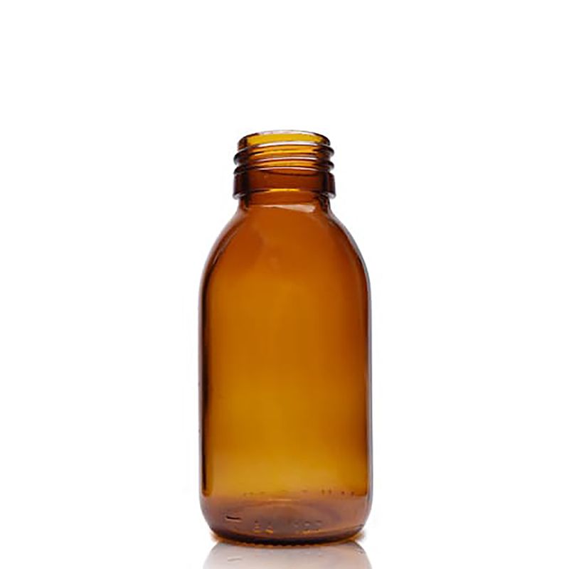 100ml Jantárová Sklenená Liekovka - Bez Uzáveru