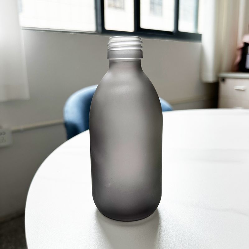 300 ml Liekovka Zo Sivého Matného Skla - Bez Uzáveru