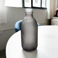 300 ml Liekovka Zo Sivého Matného Skla - Bez Uzáveru