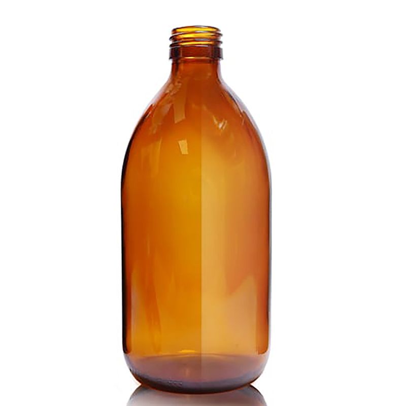 500ml Liekovka z Jantárového Skla – Bez Uzáveru