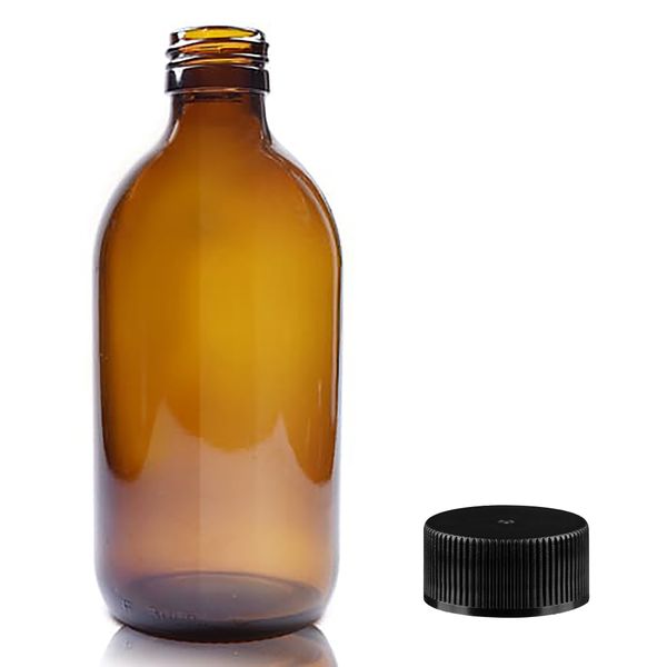 300 ml Liekovka z Jantárového Skla – Bez Uzáveru