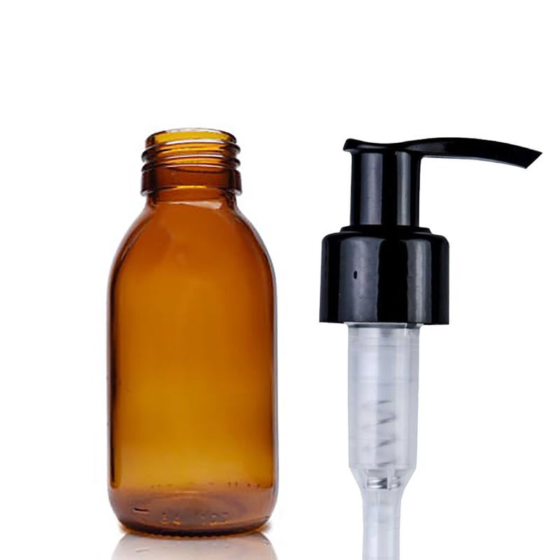 100ml Jantárová Sklenená Liekovka - Bez Uzáveru