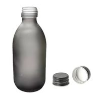 300 ml Liekovka Zo Sivého Matného Skla - Bez Uzáveru