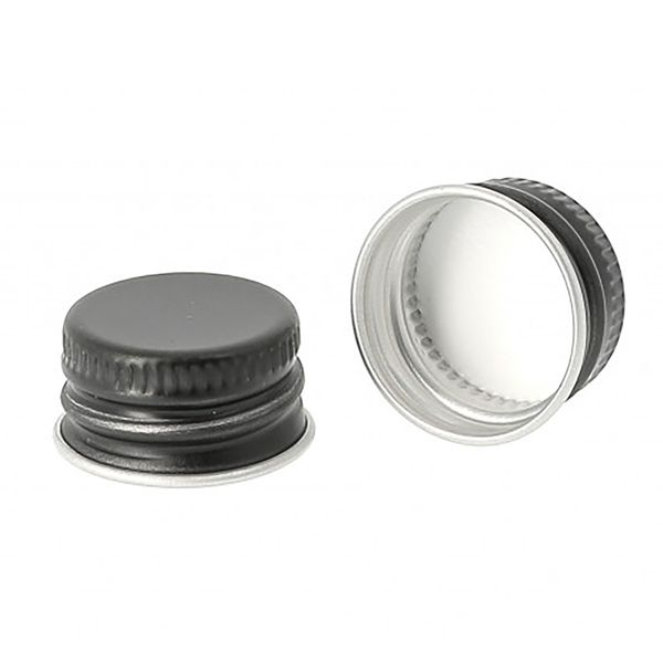 Uzáver na Sklenenú Liekovku - Čierny Hliník 28 mm
