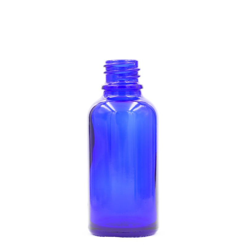 15ml Modrá Sklenená Fľaška - Bez Uzáveru