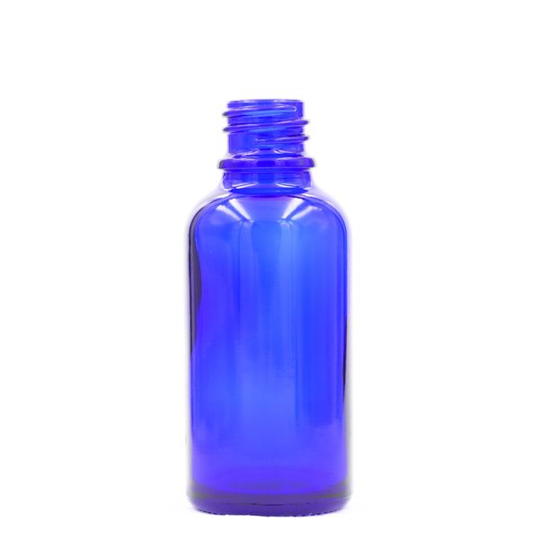 30ml Modrá Sklenená Fľaška - Bez Uzáveru