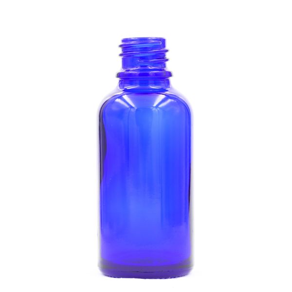 50ml Modrá Sklenená Fľaška - Bez Uzáveru