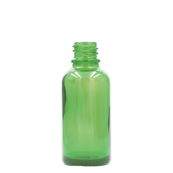 15ml Zelená Sklenená Fľaška - Bez Uzáveru
