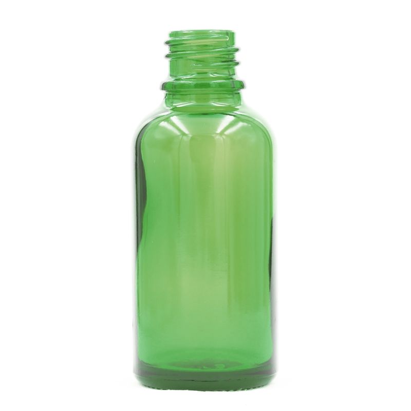 100ml Zelená Sklenená Fľaška - Bez Uzáveru