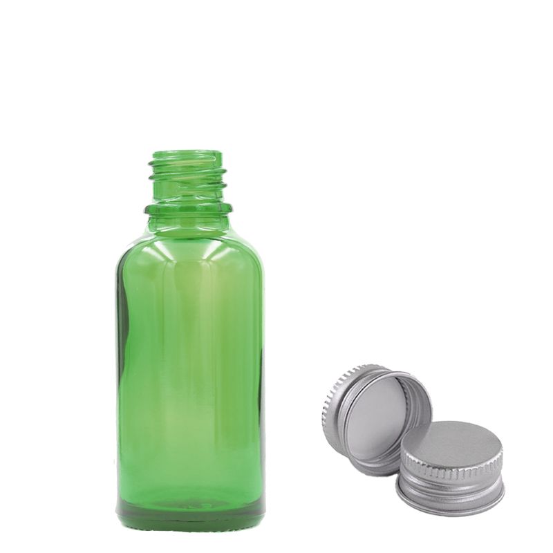 10ml Zelená Sklenená Fľaška - Bez Uzáveru
