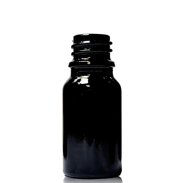 10ml Čierna Sklenená Fľaška - Bez Uzáveru